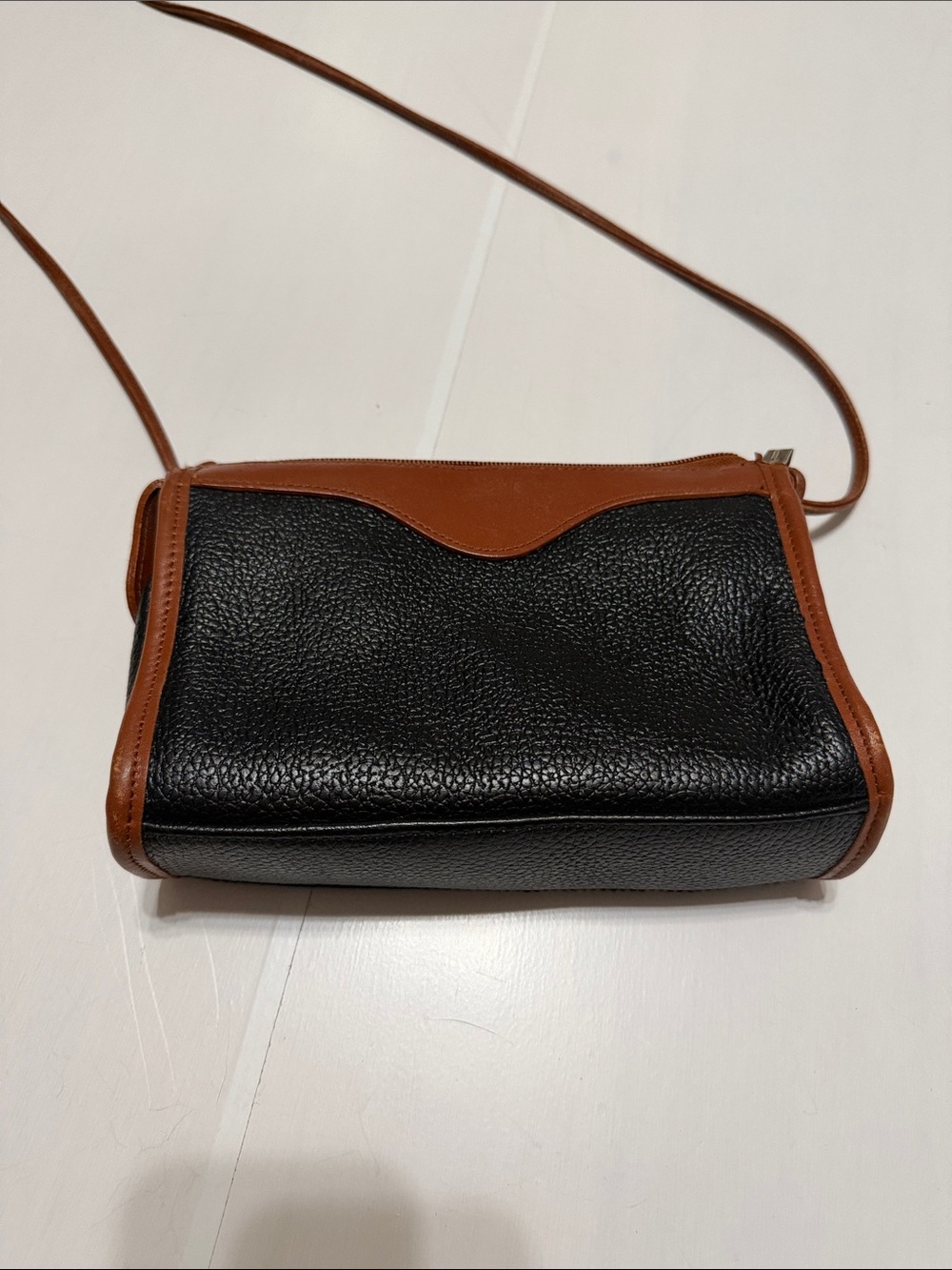 Oggi Domani Vintage Black /Brown Leather Crossbody Mini Bag - Picture 5 of 5